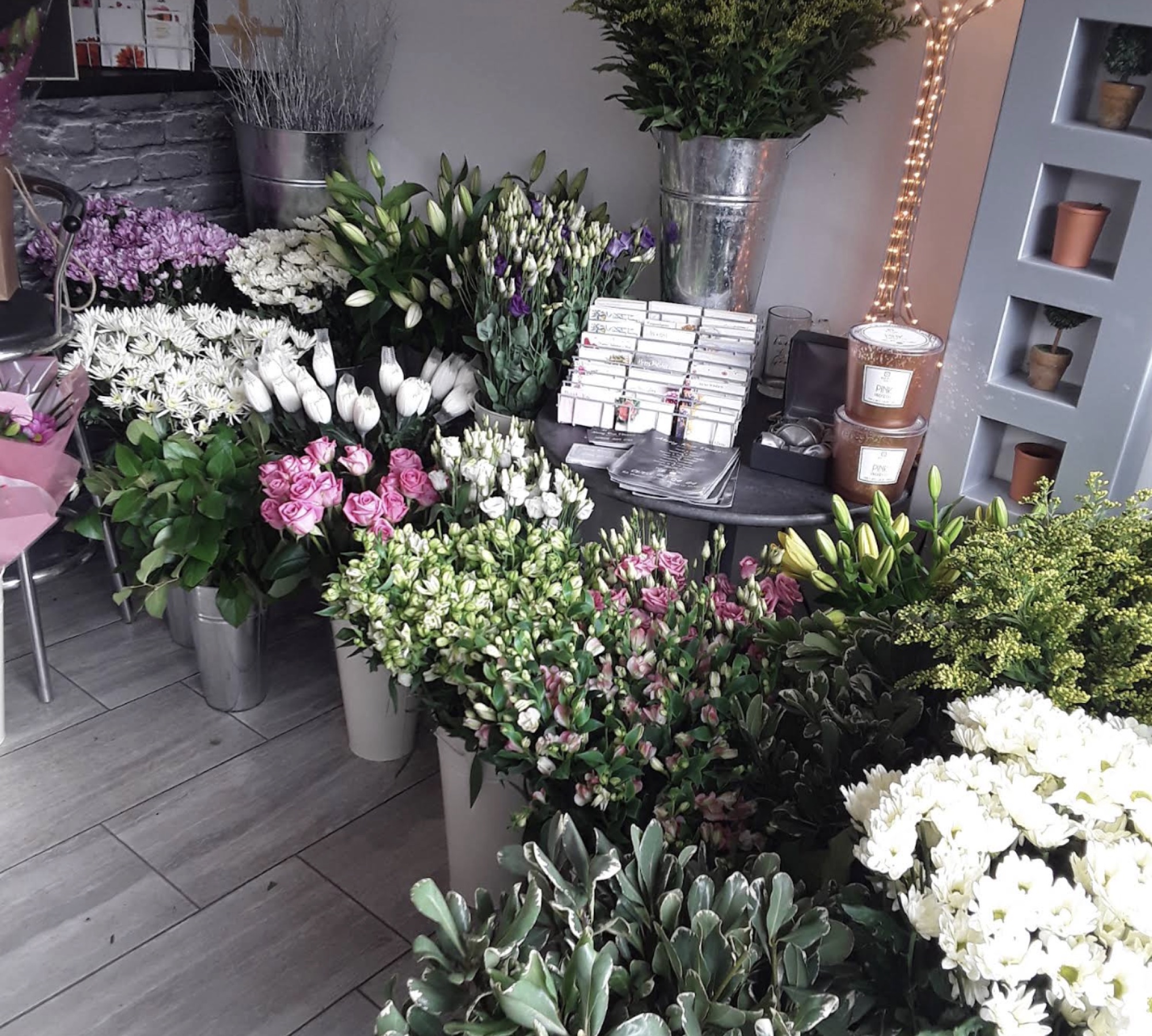 Inside the Maisy Rose shop, full of flowers
